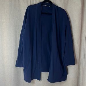 Lands End navy blue cardigan